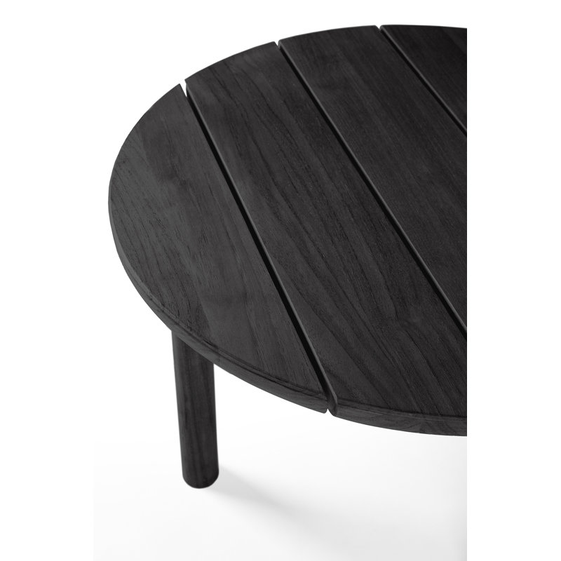 Quatro Outdoor Round Teak Coffee Table,  24" W x 24" L