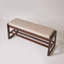 Banc de rangement en bois pour chaussures avec siège en cuir végétalien et plateau relevable-888562018