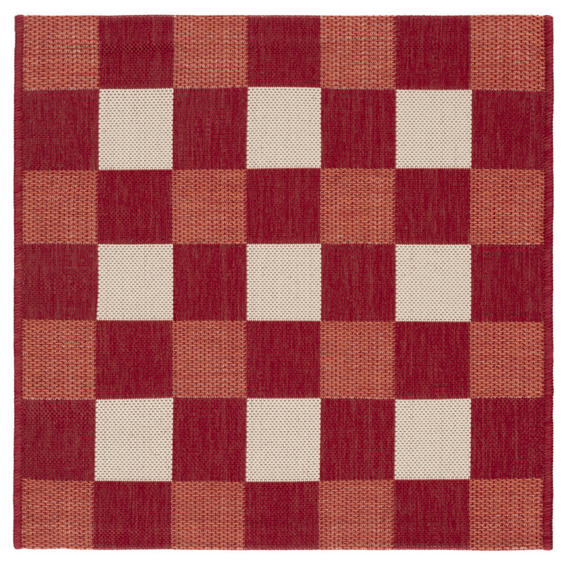 Tapis intérieur / extérieur Courtyard 6443, Carré 2 pi 7 po