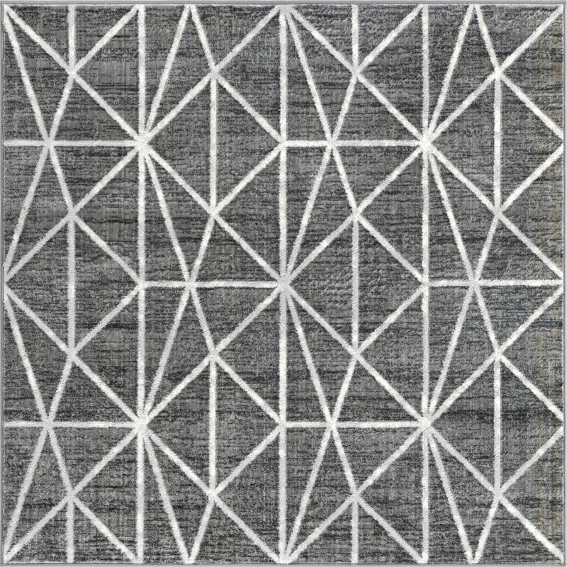 Eshin Abstract Indoor Rug, Square 5'3"