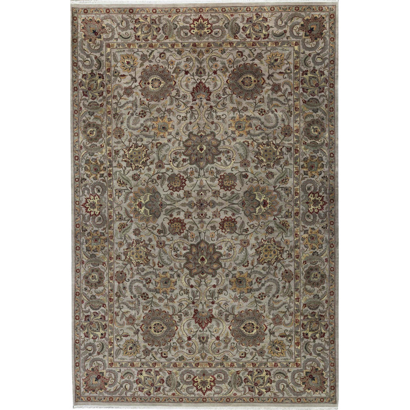 Tapis beige et beige noué à la main de haute qualité
