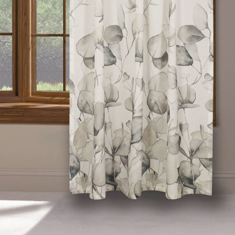 Semi Sheer Curtains / Drapes Single Panel, Gray