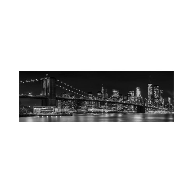 NYC Nightly Impressions- Gallery-Wrapped Canvas Giclée, 12" H x 36" W