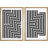 " 3D Illusion Zig Zag Line Art Maze " 2 Piece Art Graphic Art Print