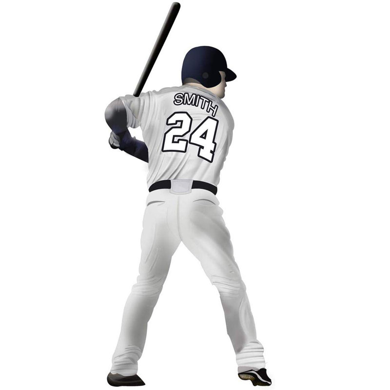 Adhésif décoratif joueur de baseball personnalisé, H 60 po x l 26,5 po