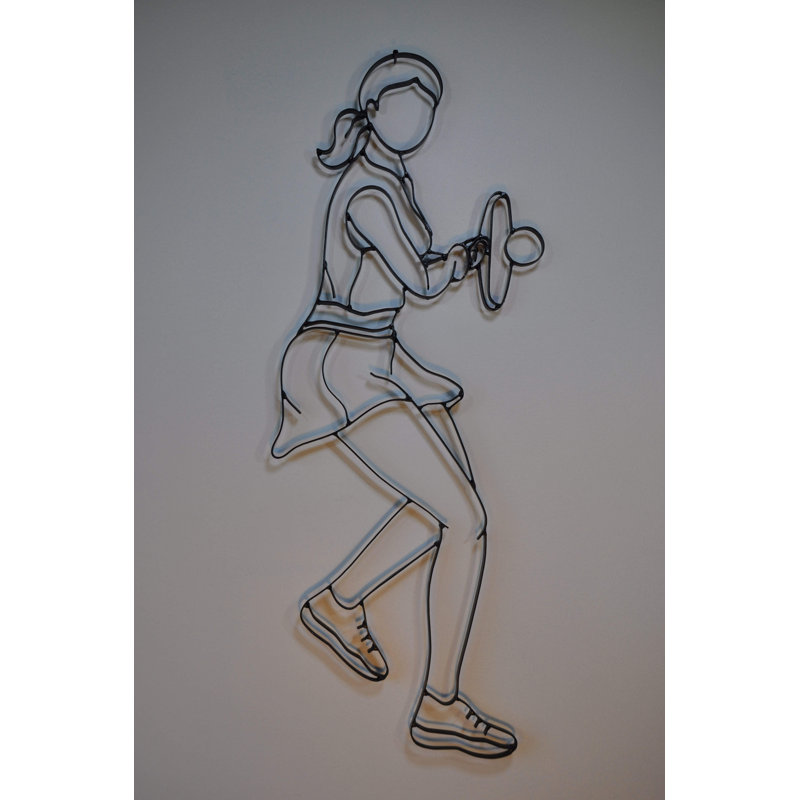 Décoration murale pour joueur de tennis féminin