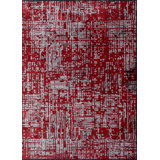 Rapture Red/Gray Abstract Luxury Area Rug