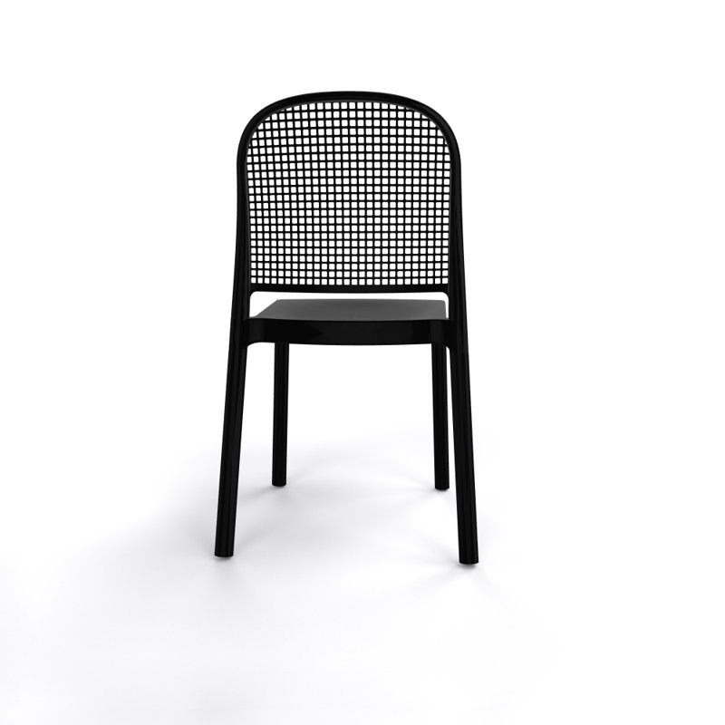 Chaise de patio empilable Panama, Noir