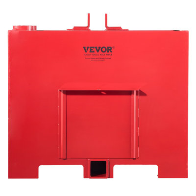 Boîte de ballast, tracteur à 3 points de catégorie 1, capacité de 800 lb, pour récepteur d'attelage de 2 pouces, accessoire de chargeur de grand volume en acier robuste de 4,3 pi³ avec porte coulissante, rouge