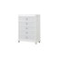 Ensemble de chambre à coucher moderne Abigale 5 pièces pour lit queen avec table de chevet à miroir, éclairage DEL et pied de lit avec rangement, blanc-1871977994-1871977993