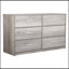 Commode d'appoint en bois avec 6 tiroirs et poignées en métal-756284754