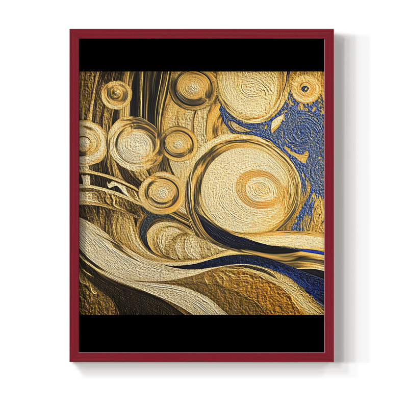 «Abstract Abstract», reproduction encadrée - prêt à accrocher, Rouge, H 14 po x l 11 po