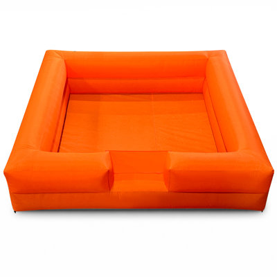 WARSUN Foam Ball Pit 10x10Ft with Built-in Fan Inflatable Ball Pit for Indoor/Outdoor Parties, Activities(Orange)