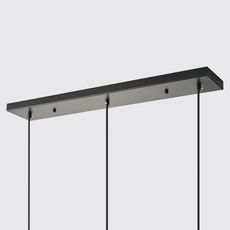 Luminaire suspendu pour îlot de cuisine 3 lumières Concow, Transparent