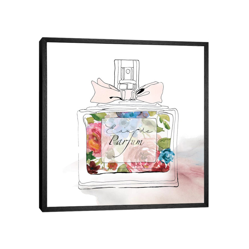 Chic Flower Perfume I by Carol Robinson - Print on Canvas, Black Framed, 93.98 cm H x 93.98 cm W