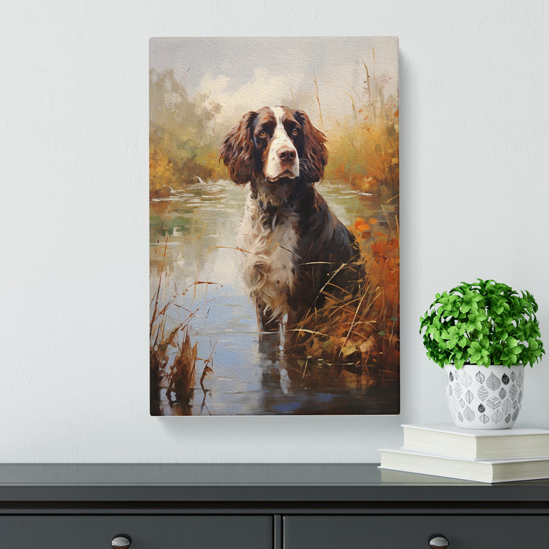 English Springer Spaniel Impressionism No.2 - Wrapped Canvas, 60cm H x 40cm W x 3cm D