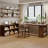 Nut-brown Rectangular Solid Wood  desk-1923408535