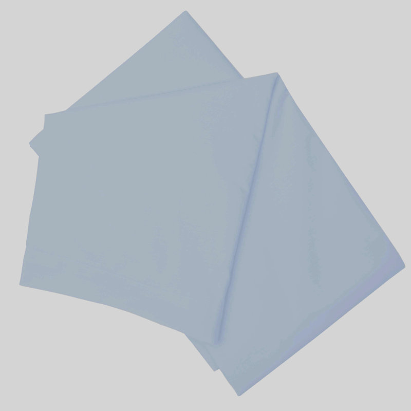 Plain Dye Brushed Cotton Flannelette Flannel Flat Sheet, Kingsize (5'), Blue