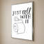 «Bathroom Puns V» par Becky Thorns - Impression sur toile-130879235-130879250