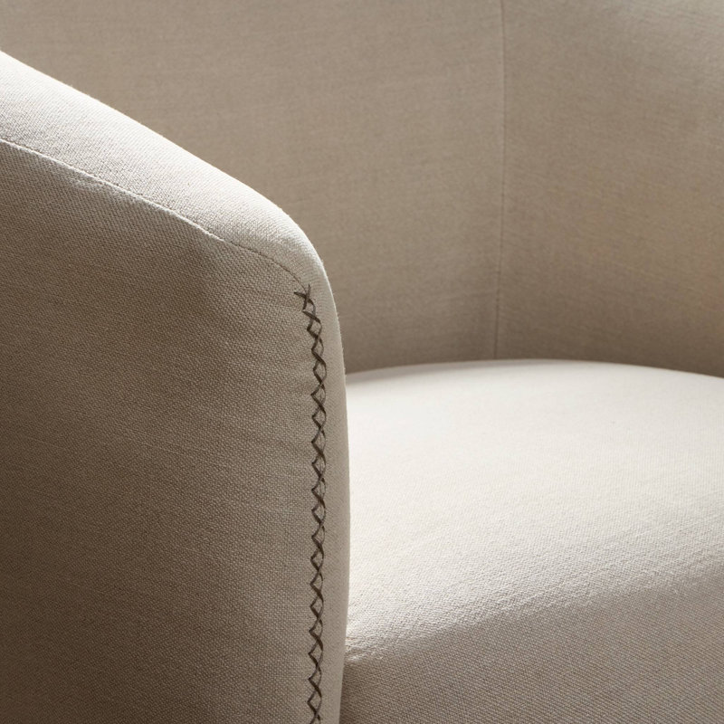 Salena Swivel Chair-Sonoma Chestnut, Broadway Dune