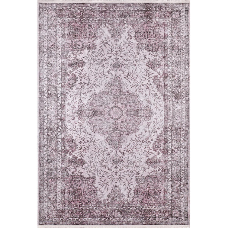 Zoomie Kids Amani No Pattern And Not Solid Colour Machine Woven Purple ...