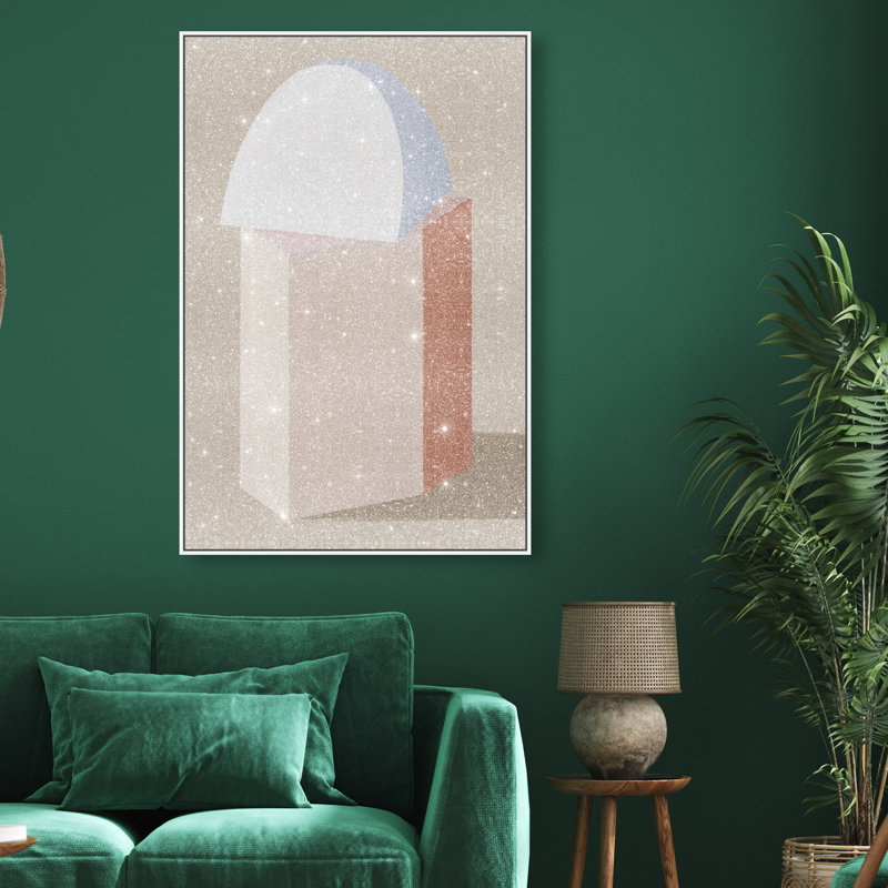 Sculptural Composition Print by Oliver Gal, 31"H x 46"W, White Floater Frame