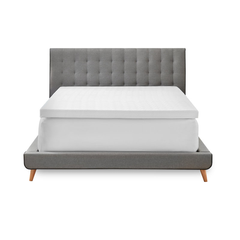 Twin XL Gel Memory Foam Mattress Topper with Circular-Knit Cover