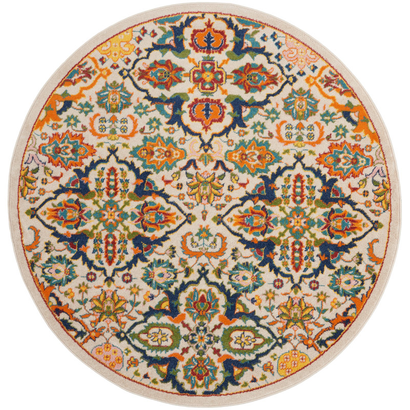 Whitingham Oriental Indoor Rug, Round 5'3"