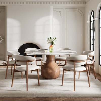 Otelia 7PCS Round Dining Table Chairs Set
