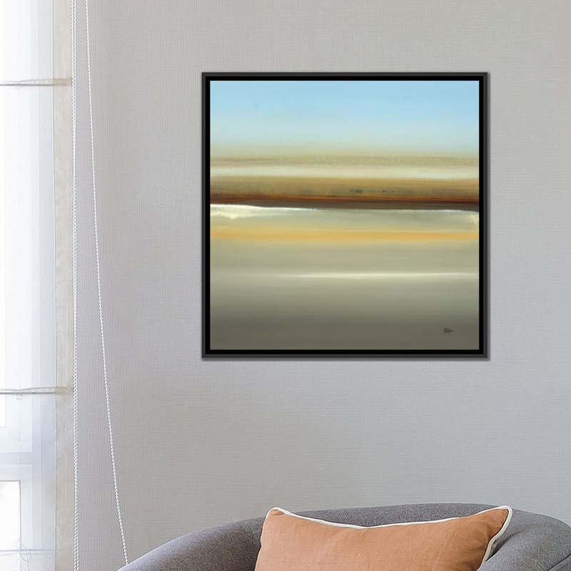 « contemporaine moments i », reproduction sur toile, H 18 po x l 18 po x P 1,5 po, Toile avec cadre flottant noir