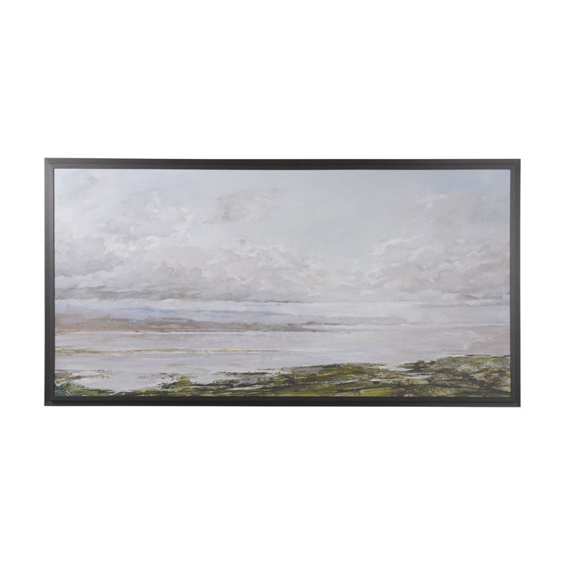 Sea View a Hand Embelished Textured Canvas, 40" H x 80" W x 1.5" D