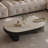 Minimalist marble oval coffee table