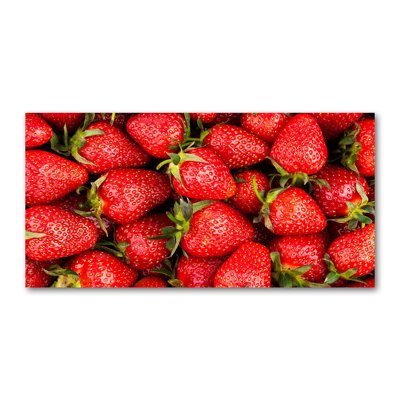 Strawberries - No Frame Print on Glass