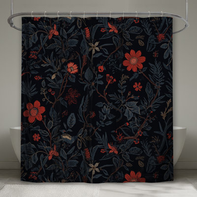 Rideaux de douche à motif floral