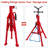 V-Head Pipe Jack Stand, 27 - 52 Inch Adjustable Height, 1/8"-12" Wide Pipe Capacity, 2500 Lbs Load Capacity, Heavy Duty Portable Steel Jacks for Steel Pipelines, Construction Material Support Brackets