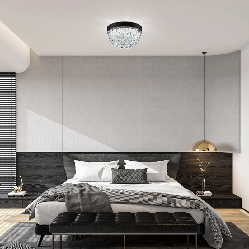 Castor Crystal LED Flush Mount, Oil Rubbed Bronze