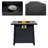 28 Inch Iron Square Propane Fire Pit Table With Robust Construction