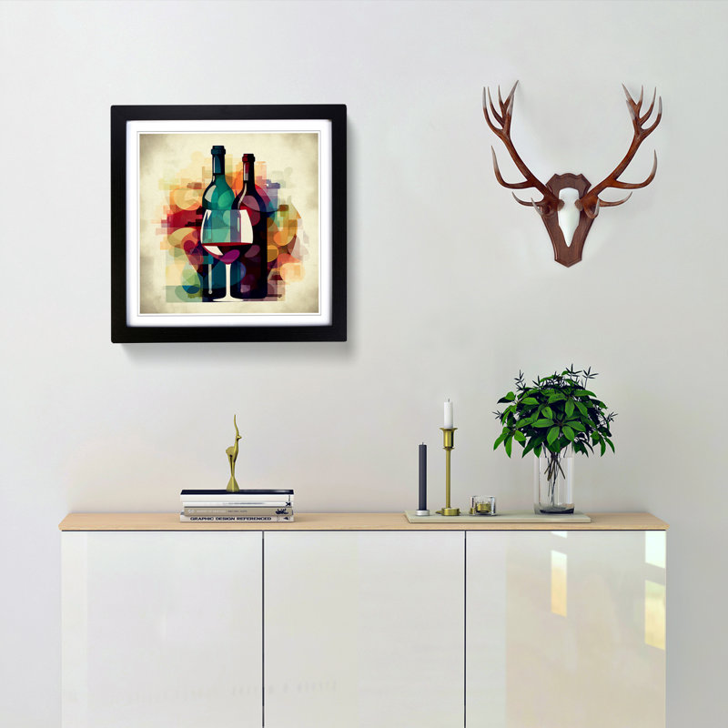 Wine Graphic Art - Framed Print, Black