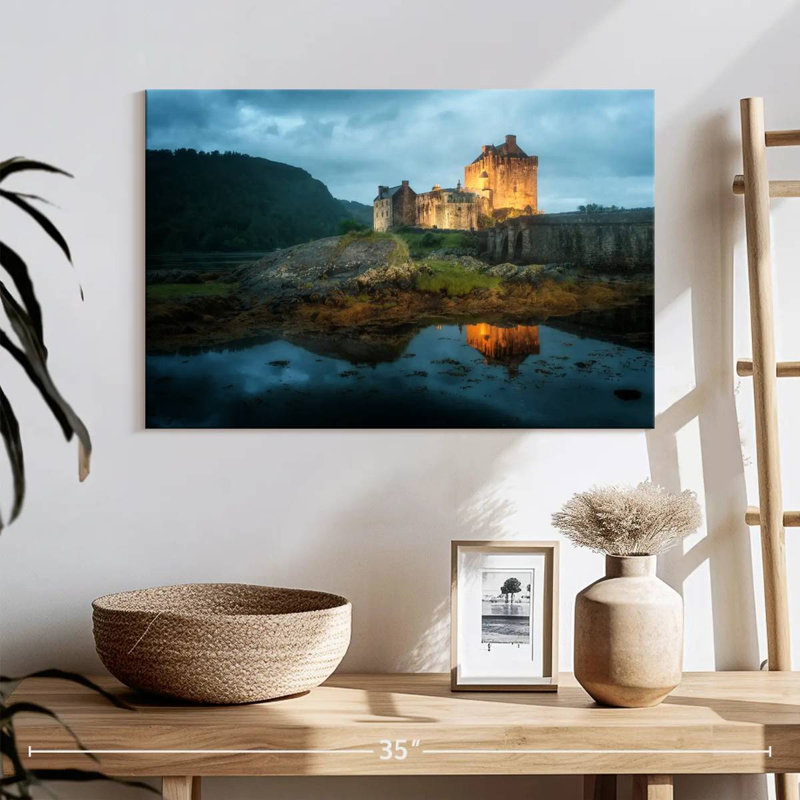 Lilie Eilean Donan Castle en Écosse, H 16 po x l 24 po