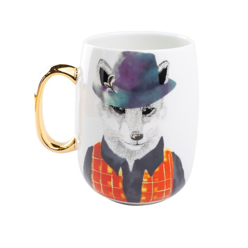 Tasse de hipster avec renard 26 onces
