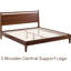  Base de lit en bois avec tête de lit Adept, base en bois massif avec lattes silencieuses et supports centraux en bois, capacité de 1000 lb, assemblage sans effort-1705697348-1703159856