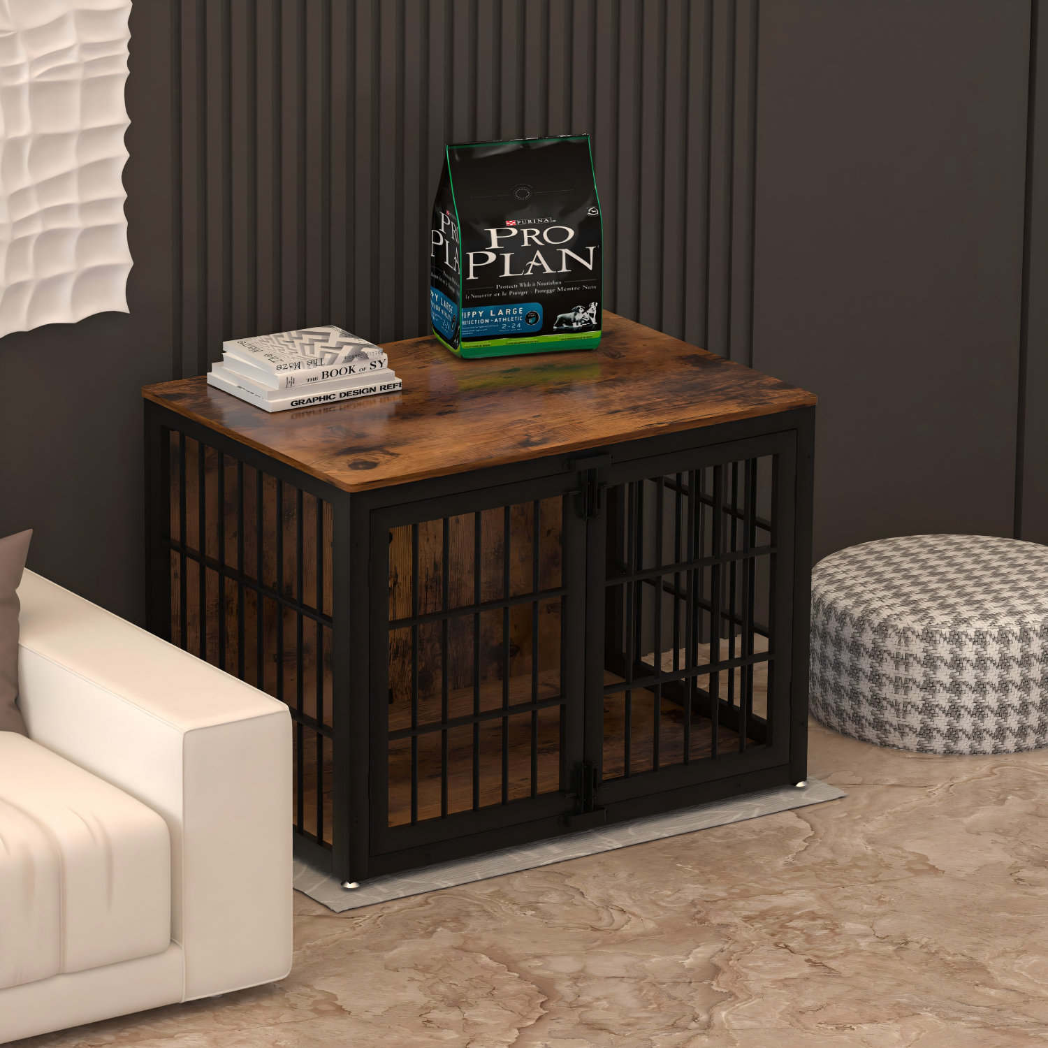 Archie & Oscar™ Heavy Duty Dog Crate Furniture, Dog Cage Kennel For Small And Medium Dogs, Decorative Pet House Furniture Indoor With Side Door, Brown & Reviews | Wayfair