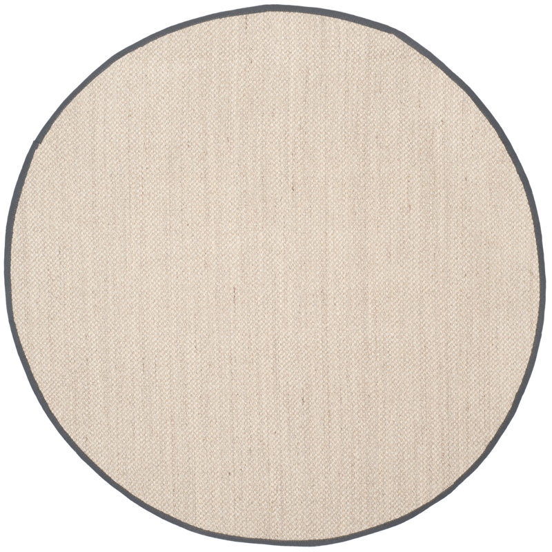 Torbin Sisal Marble/Dark Grey Area Rug, Round 122 cm