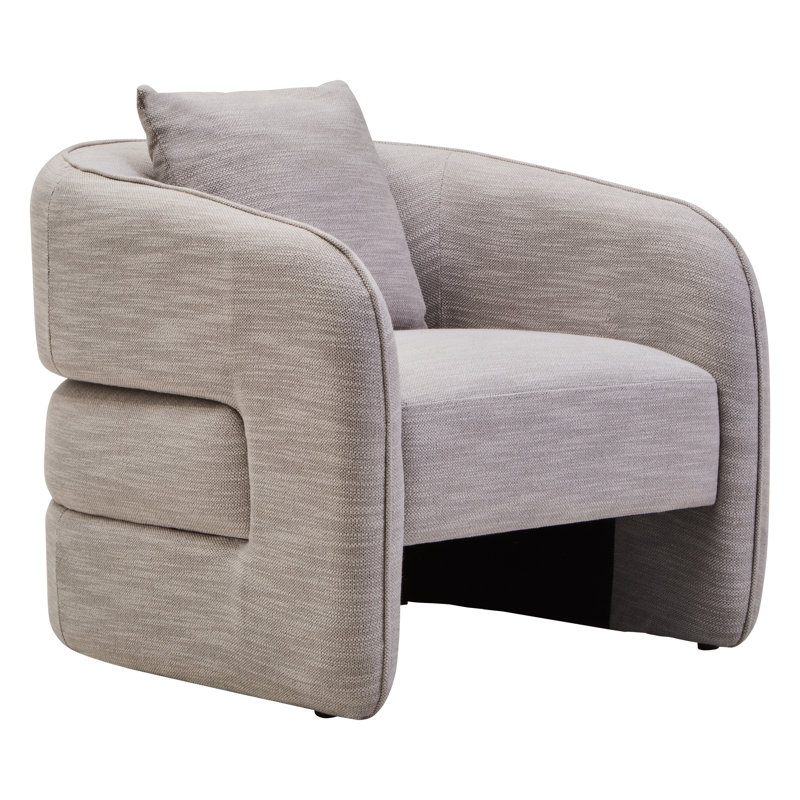 Bilani Upholstered Accent Chair, Grey