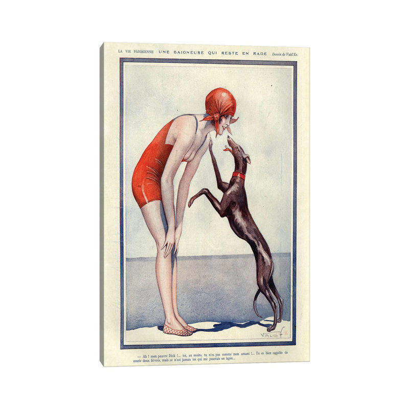1925 La Vie Parisienne Magazine Plate - Print on Canvas, Wrapped Canvas, 20.32 cm H x 30.48 cm W