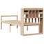 Bookcase Bed Without Mattress Solid Wood Pine-705379729