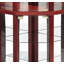 Armoire d'angle avec porte vitrée, tablettes réglables en verre-1108511339