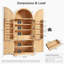 Armoire décorative arquée, armoire de cuisine avec tablettes, armoires de rangement avec tablettes réglables, tiroir caché pour la cuisine, la salle à manger, la salle de bain-124437432