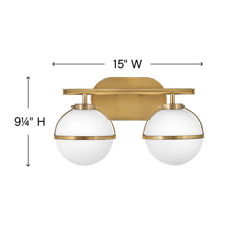 Adneta 2 - Light Dimmable Vanity Light, Heritage Brass