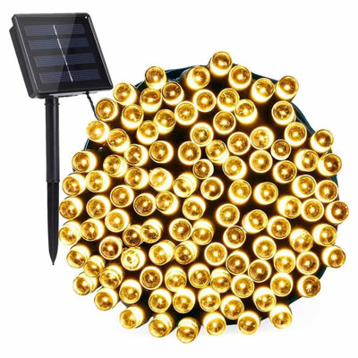 Foxborough 200-Bulbs Solar String Lights Holiday Decorations Lights Outdoor Waterproof